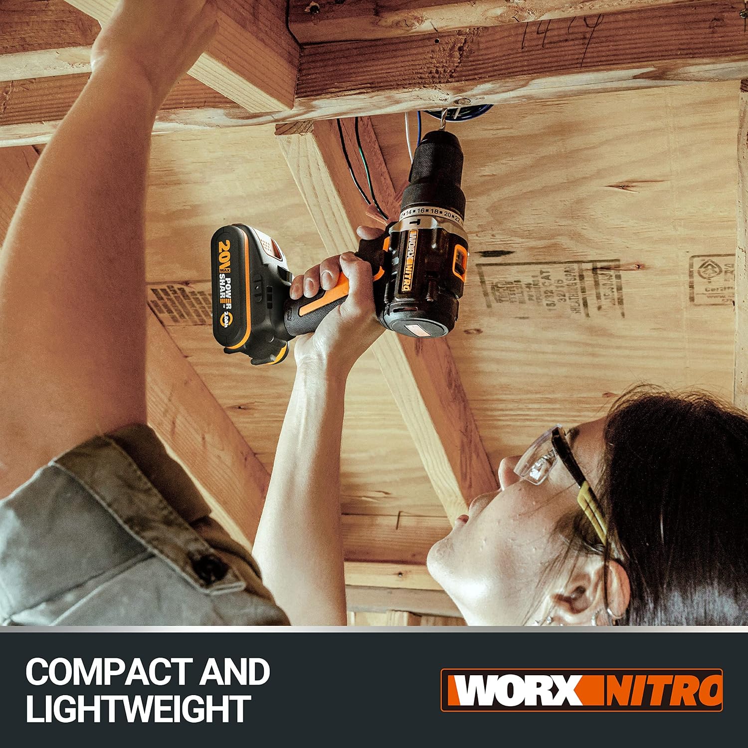 Thumbnail 6 de WORX NITRO 18V (20V MAX) WX102.1: trapano avvitatore senza filo con frizione 18+1 e mandrino 13 mm