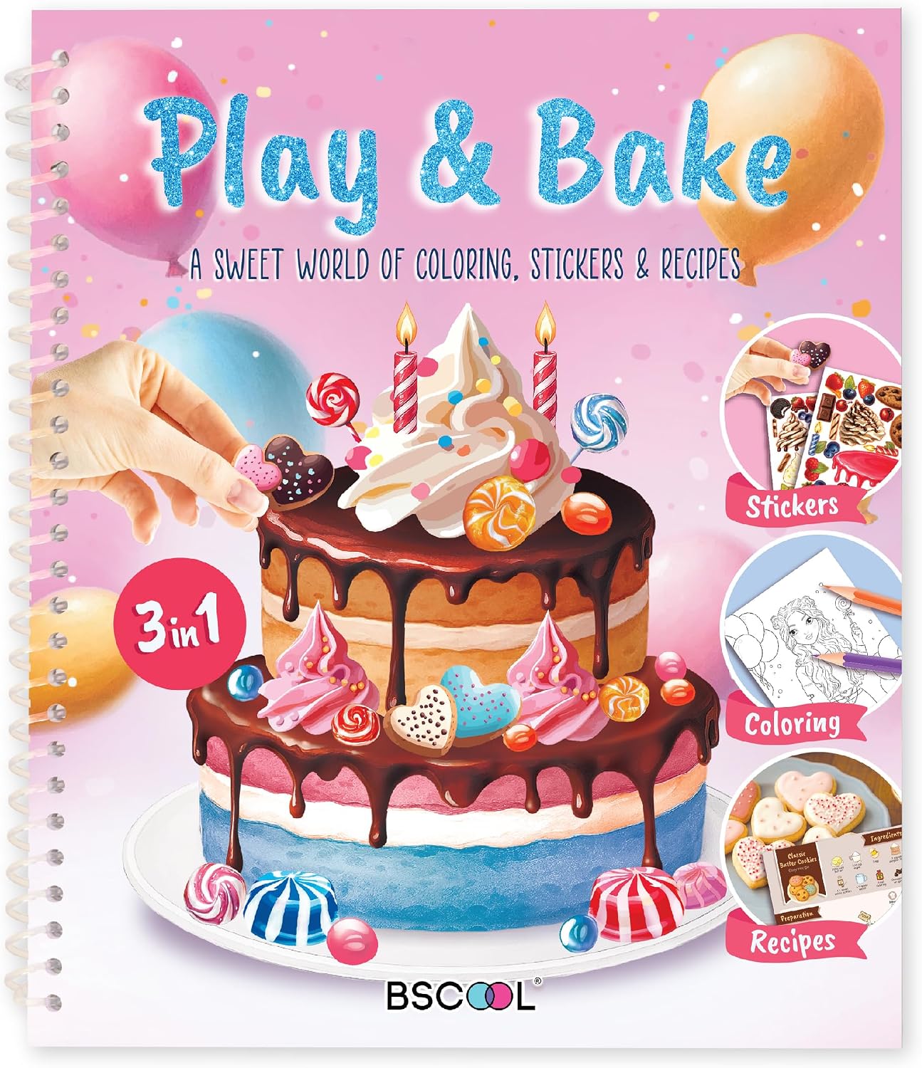 Detalle de BSCOOL Kids’ Activity Coloring Book, 30 Pages