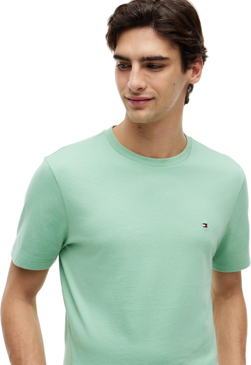 Detalle de Tommy Hilfiger Men’s Short Sleeve Round Neck Seasonal Solid T-Shirt
