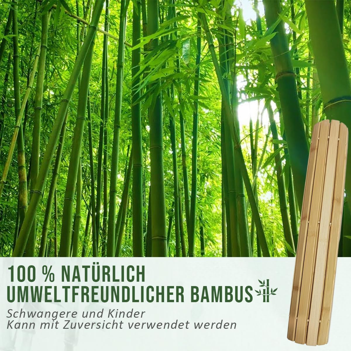 Thumbnail 4 de Bamboo bath mat 100 x 50 cm