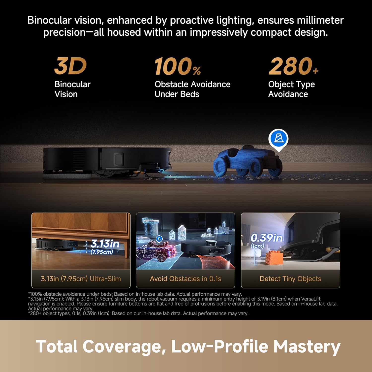 Thumbnail 1 de Dreame X60 Ultra robot vacuum and mop with self-emptying dock, ultra-thin 3.13 in design, 35,000Pa suction