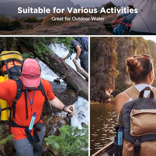 Thumbnail 8 de Membrane Solutions Personal Water Filter Straw S1 (Blue, 4 Pack) — Portable 5-Stage Filtration for Safe Hydration Anywhere