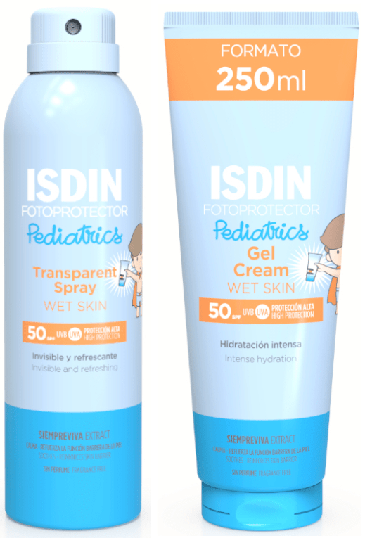 Isdin Pediatrics Protector Solar Wet Skin SPF50 + Gel Crema ☀️