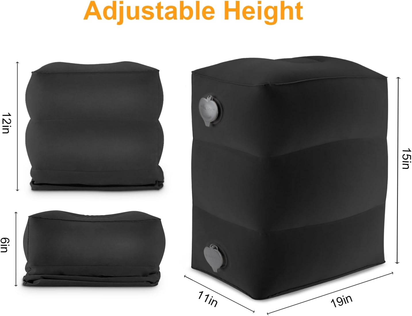 Detalle 2 de Maliton Airplane Footrest, Inflatable Travel Foot Rest for Kids – 2 Pack