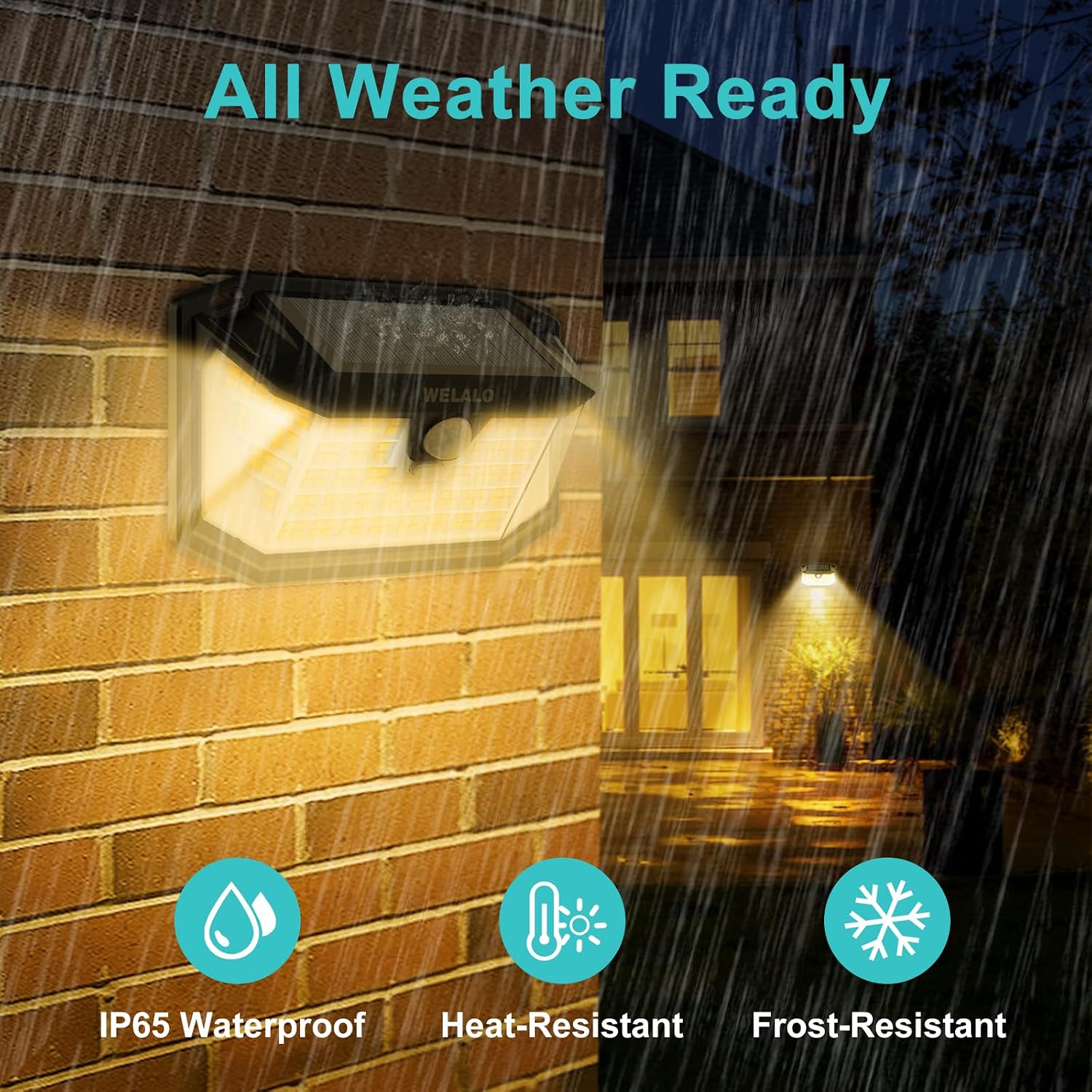 Thumbnail 4 de Solar Security Lights 188 LED with PIR Motion Sensor – 2 Pack, IP65 Waterproof for Outdoor Gardens