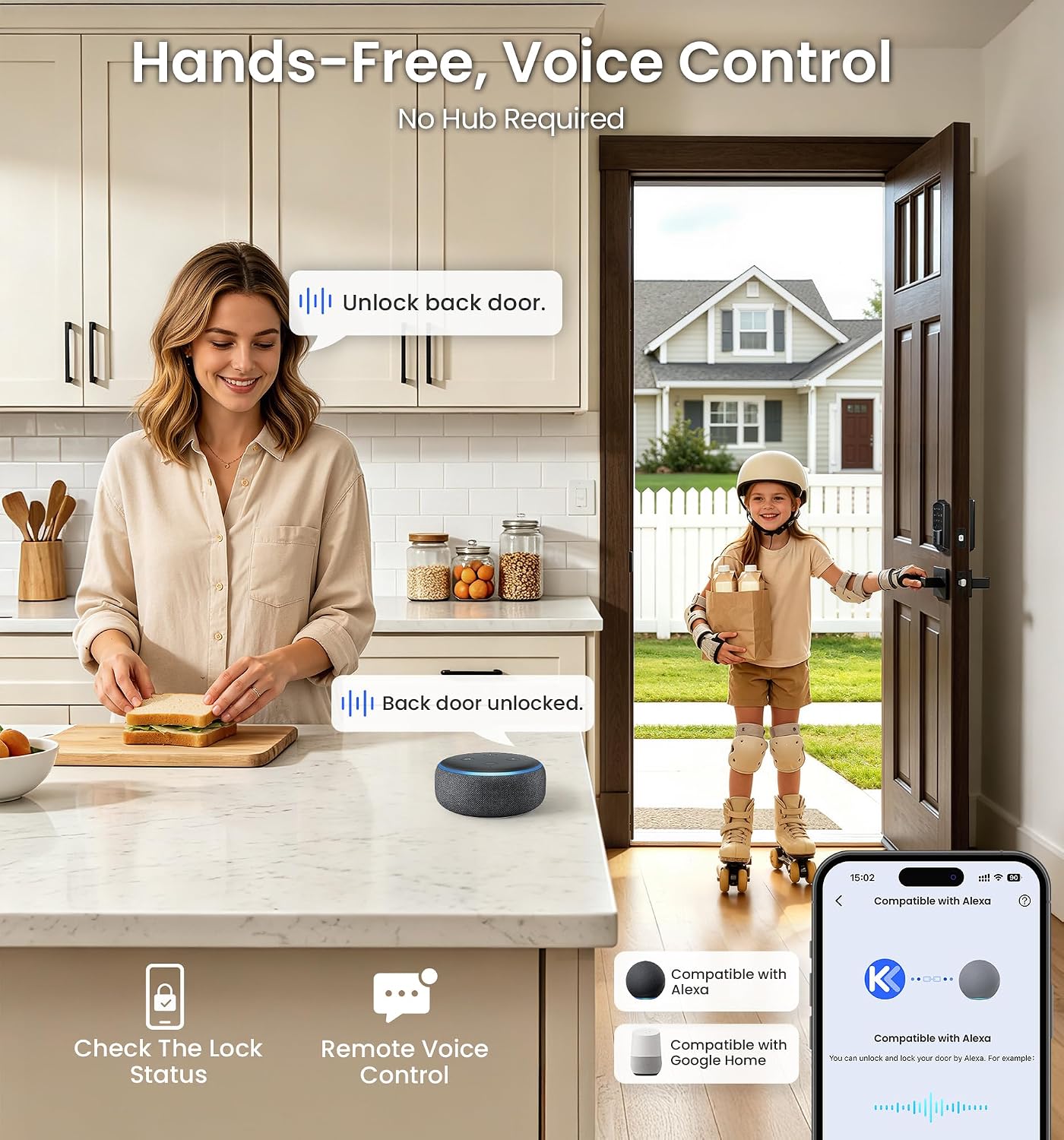 Thumbnail 3 de Veise Wi-Fi Smart Lock with Handles