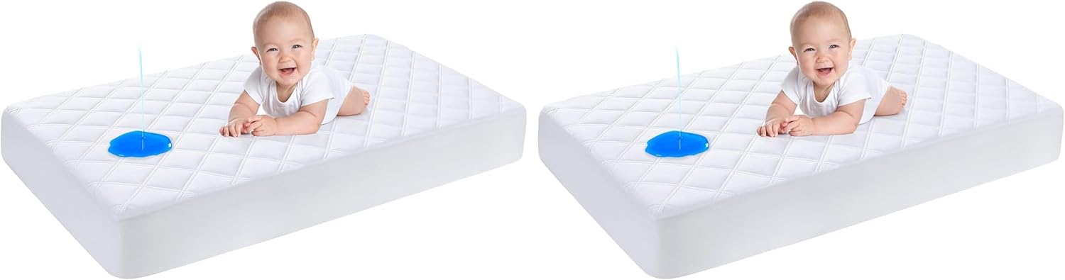 Thumbnail 6 de Yoofoss Next to Me Crib Mattress Protector (2 Pack) 51 x 85 cm Waterproof