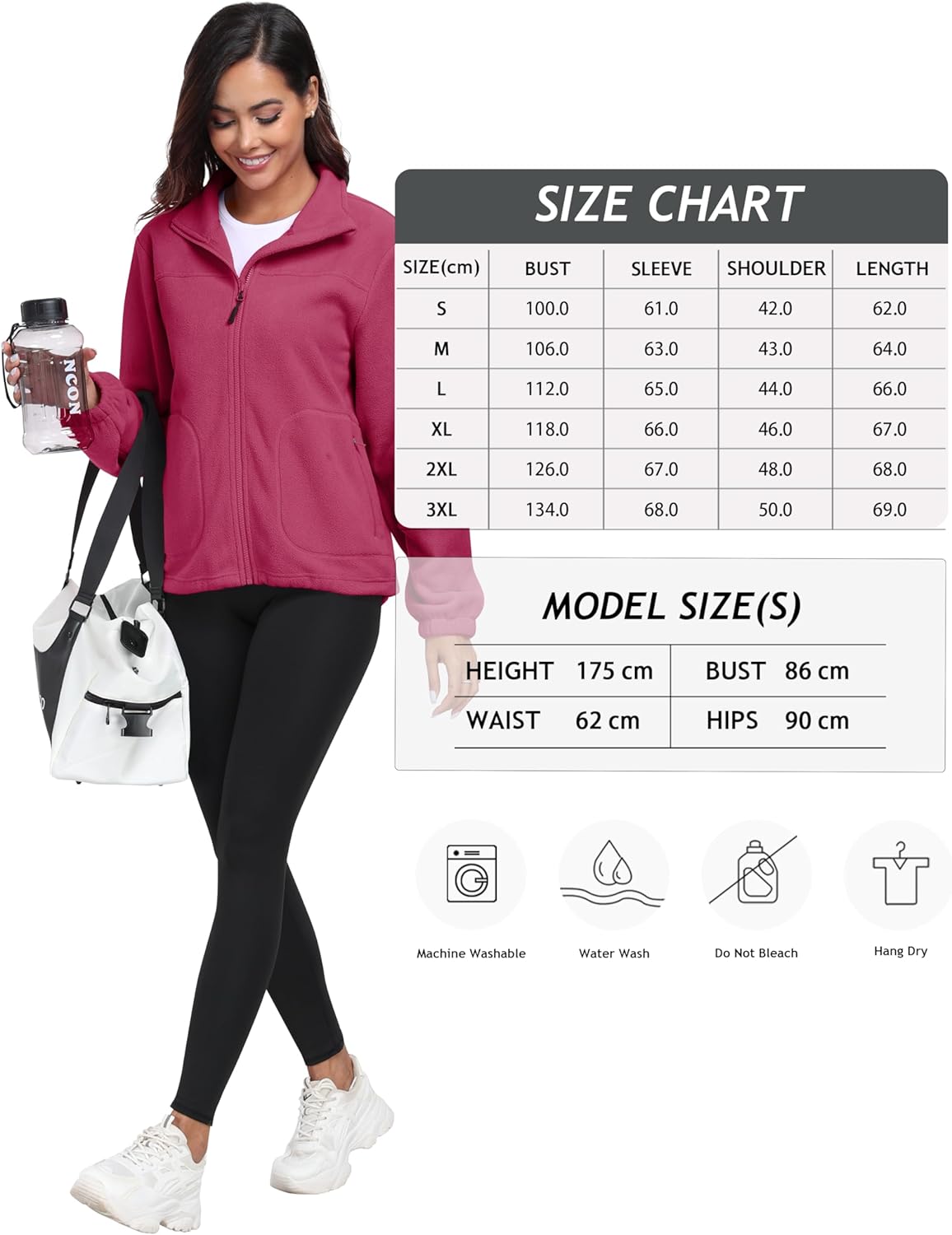 Thumbnail 6 de MoFiz Femme Veste Polaire avec Col Montant – légère et chaude