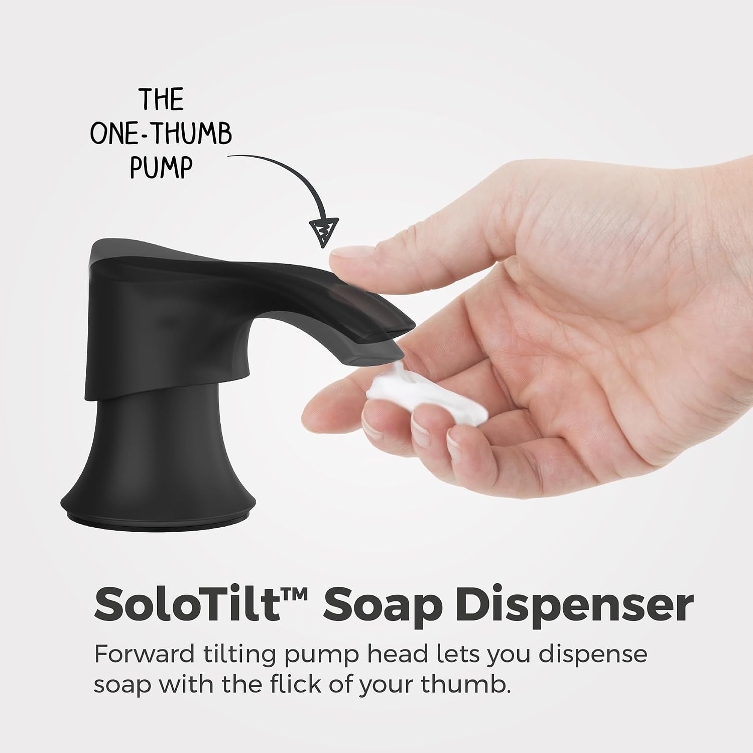 Thumbnail 2 de Pfister KSDSRDBB SoloTilt Kitchen Soap Dispenser, Matte Black, Top-Fill