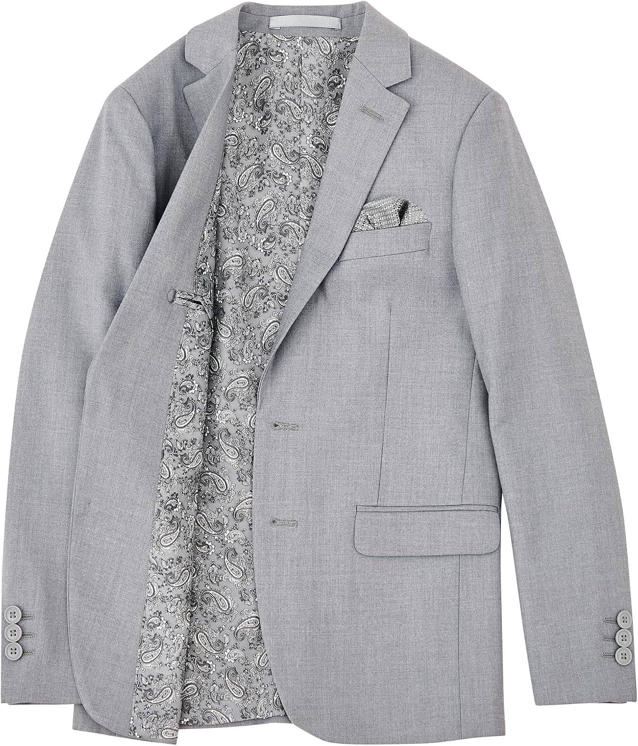 Detalle de Happy Dolphin Boys’ Formal Suit Set with Adjustable Waist for Weddings