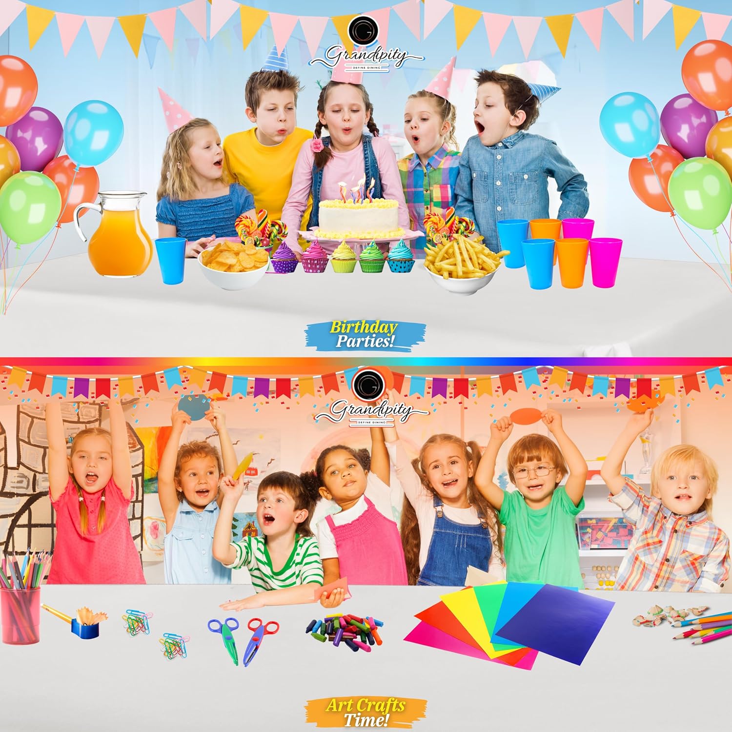 Thumbnail 3 de Grandipity 12 Pack Premium Disposable Plastic Tablecloth (54 x 108 in, 0.3mm) – White