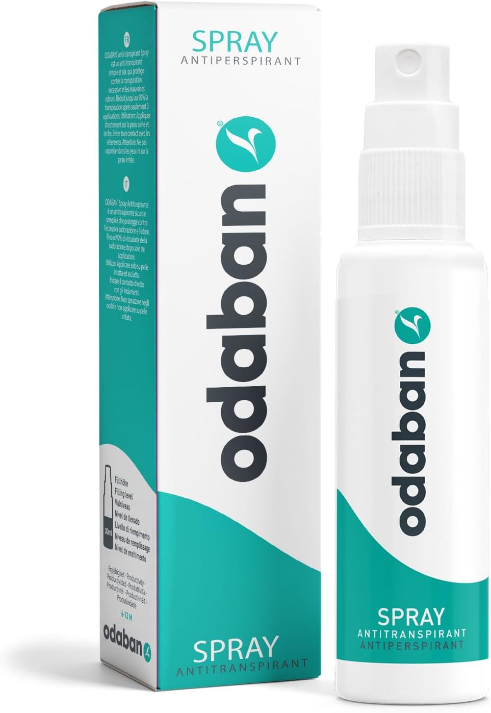 Detalle de odaban Spray antitraspirante 30 ml per sudorazione eccessiva