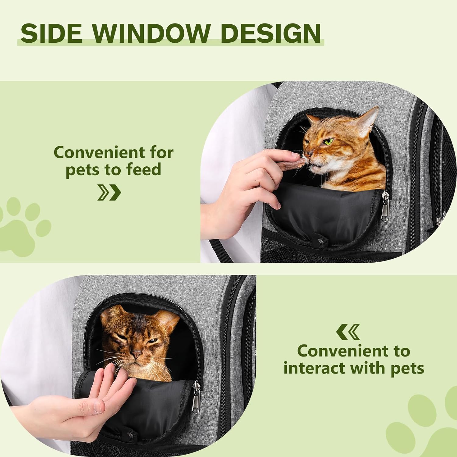 Detalle de Pecute Pecute Respirant sac à dos de transport pour chat et petit chien avec matelas en peluche amovible