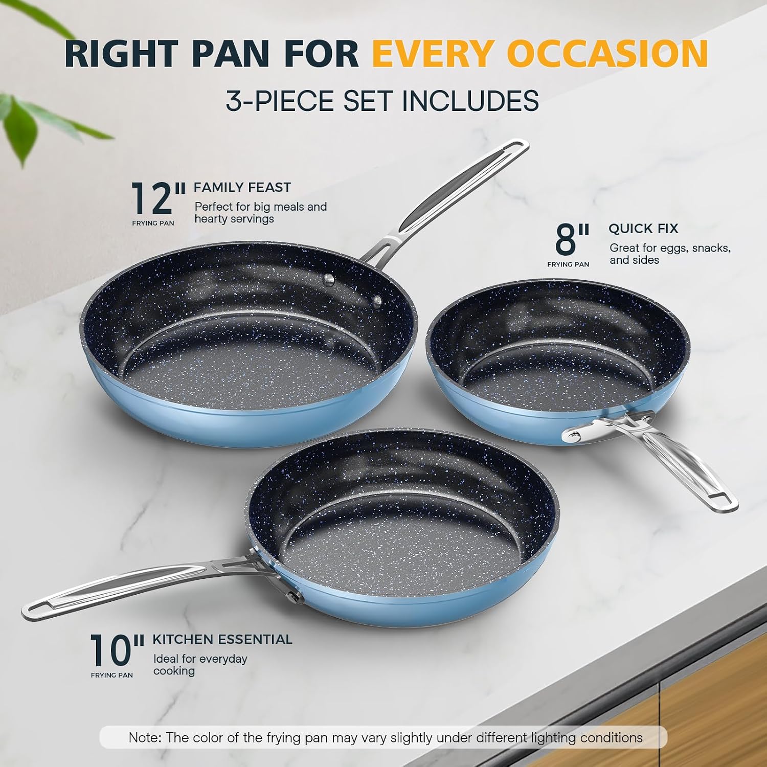 Detalle de Nuwave 3-Piece Frying Pan Set