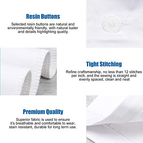 Thumbnail 7 de Beautyshow White Lab Coat, Long-Sleeved Polyester-Cotton, White, XXL