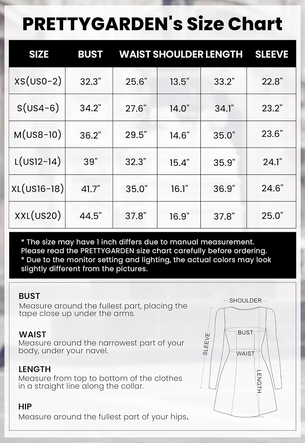 Detalle 2 de PRETTYGARDEN Women's Long-Sleeve Pleated Mini Dress, Knit A-Line Babydoll Fit