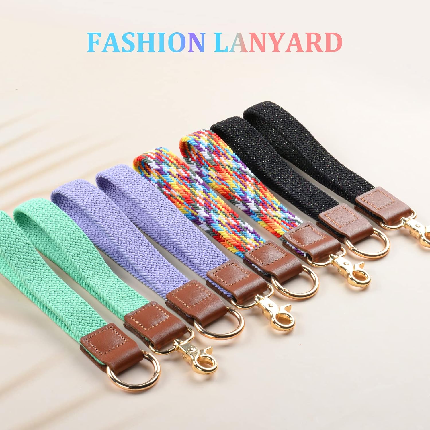 Detalle 1 de Vicloon Short Wristlet Keychain with Genuine Leather Wrist Strap