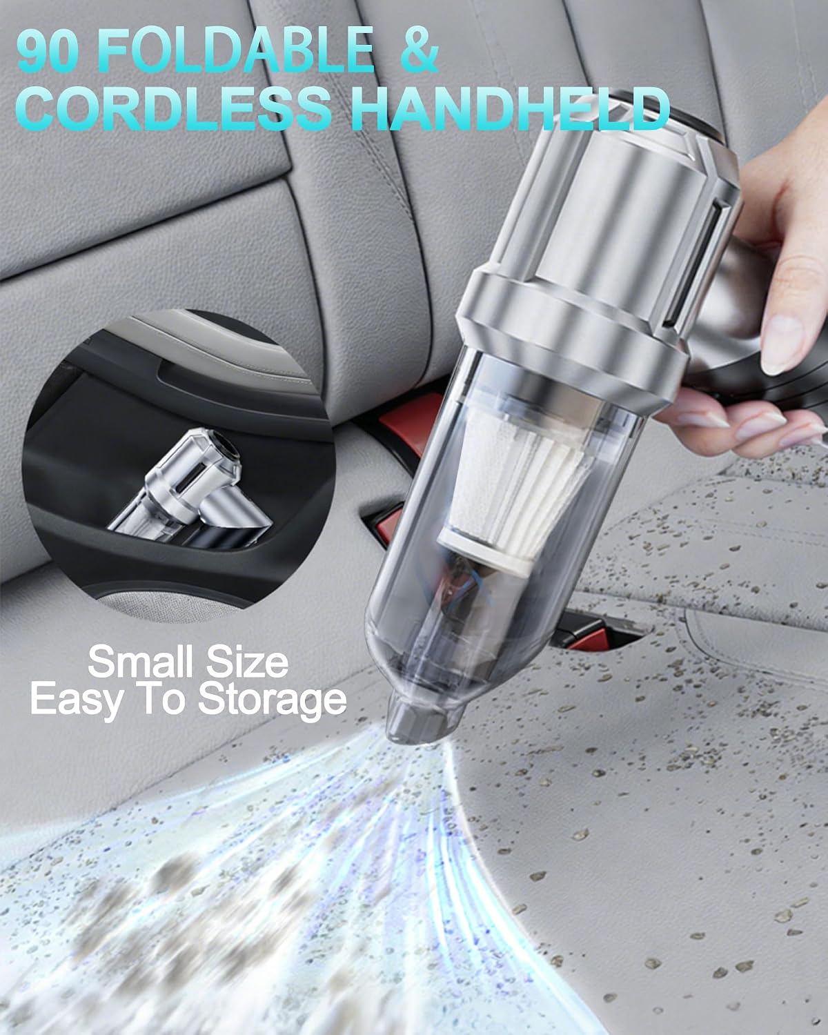 Thumbnail 5 de houscly Portable Cordless 20000PA Vacuum Cleaner for Car & Home 🧹