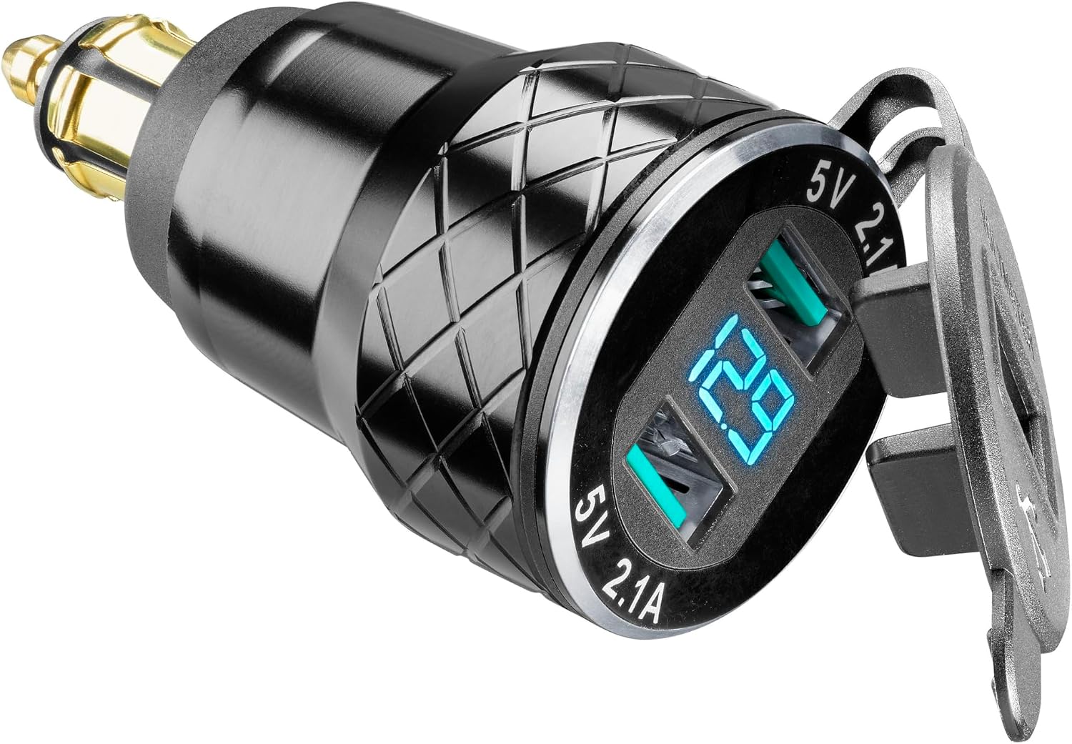 Thumbnail 1 de Interphone ACC2USB – Chargeur allume-cigare à double USB (Type A et Type C) avec base adhésive