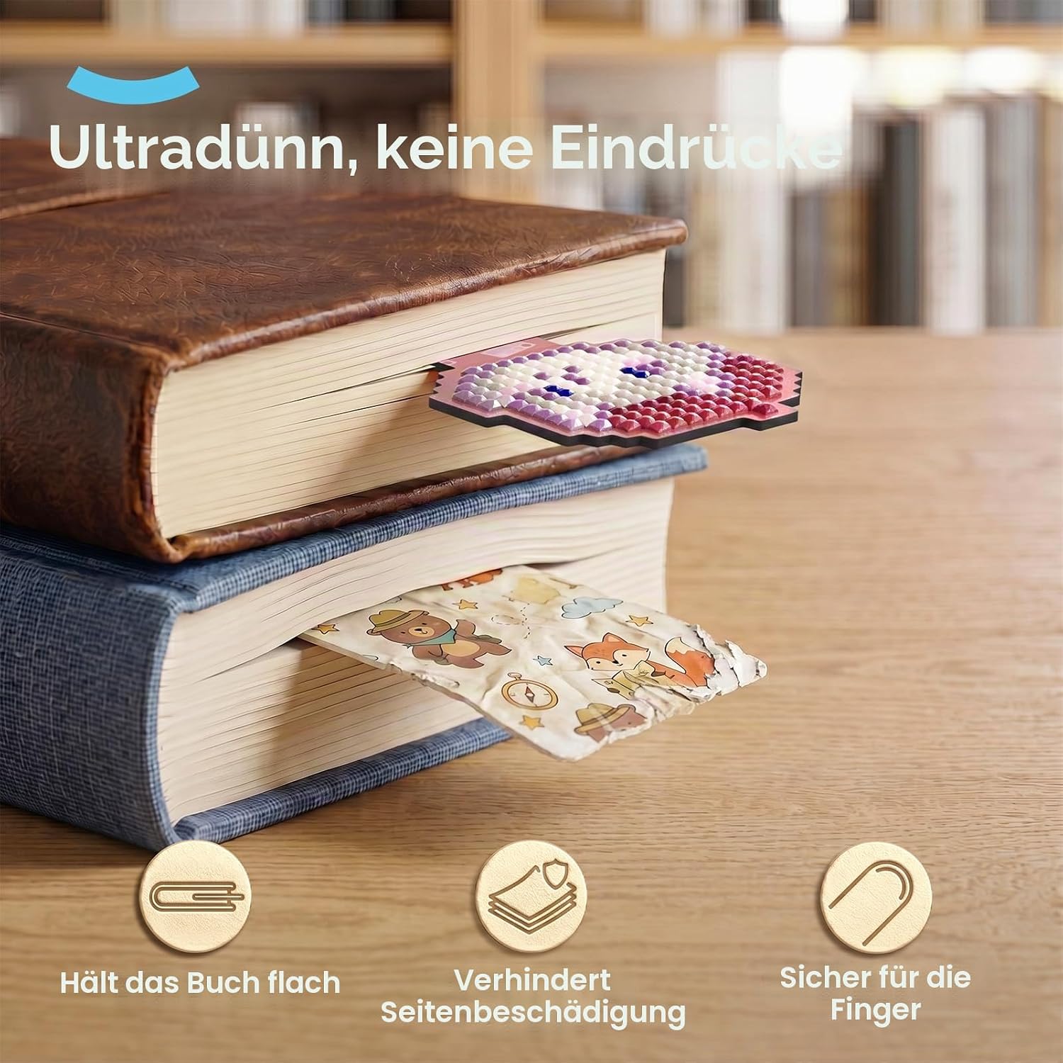 Thumbnail 5 de ARTDOT 4 Stück Diamond Painting Lesezeichen – personalisierte DIY-Lesezeichen mit Zubehör