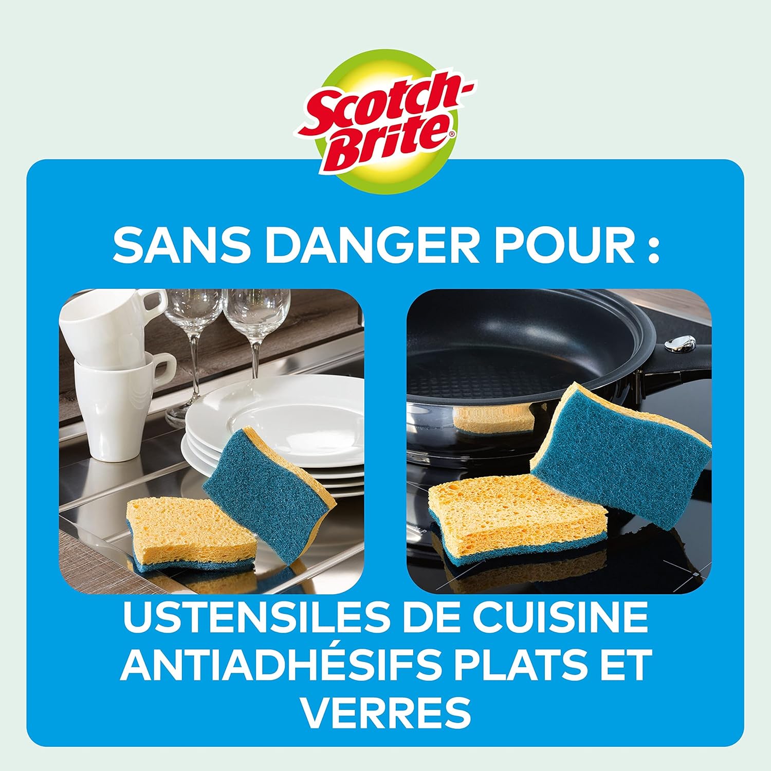 Thumbnail 4 de Scotch-Brite Delicate Éponge à Récurer en cellulose non rayante — 10 éponges absorbantes pour un nettoyage quotidien en douceur