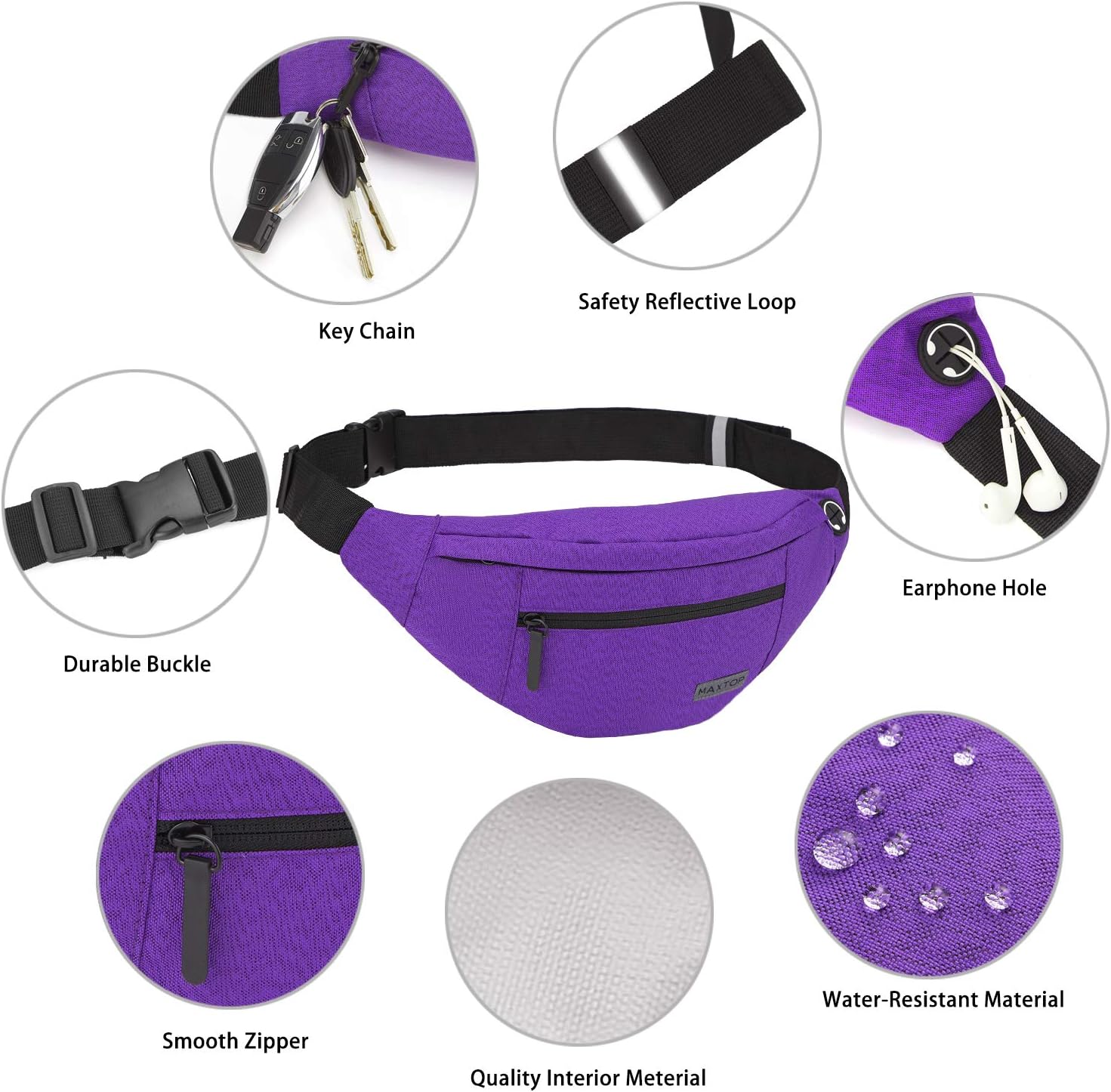 Detalle 2 de MAXTOP waist pack, 14.3 x 5.9 x 3.5 inches