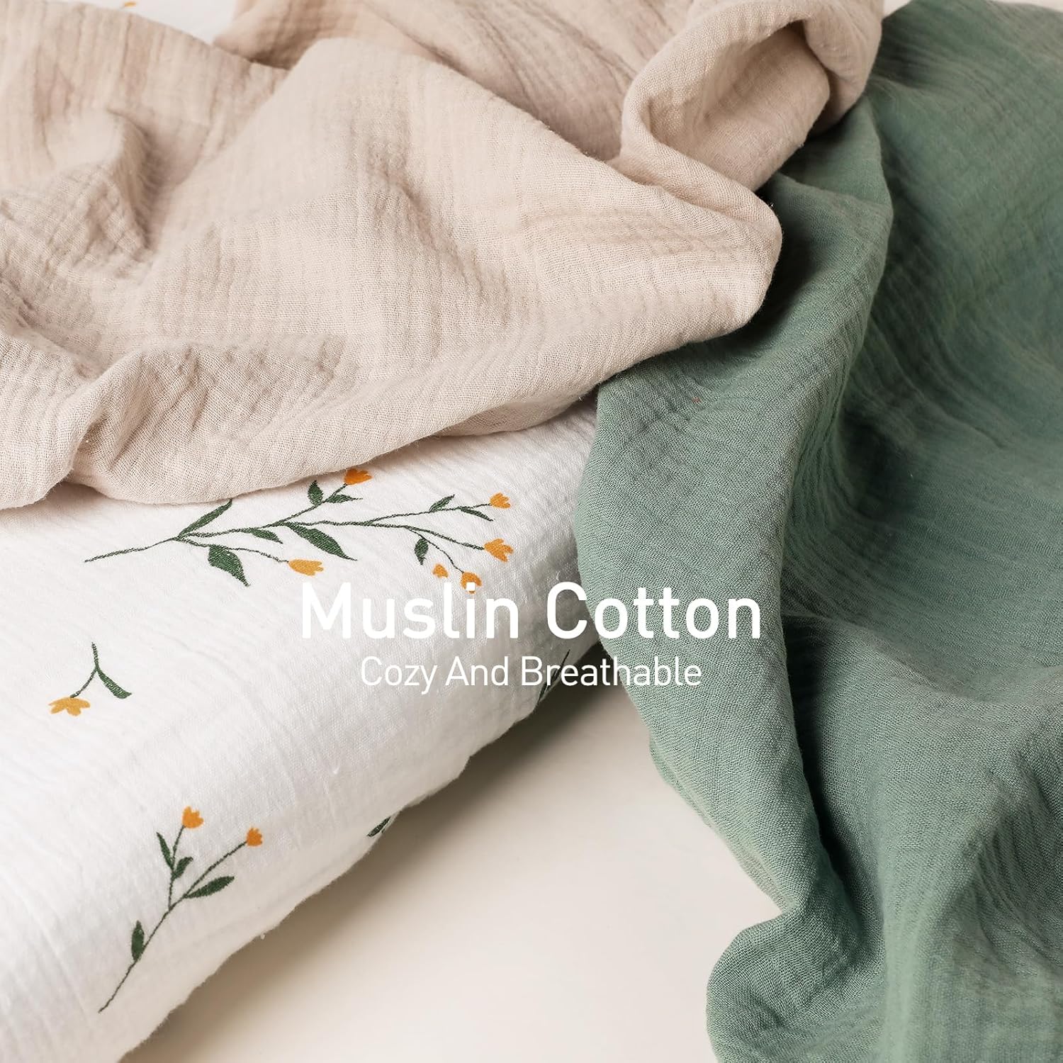 Thumbnail 1 de Muslin Baby Fitted Sheet 83x43x10 cm