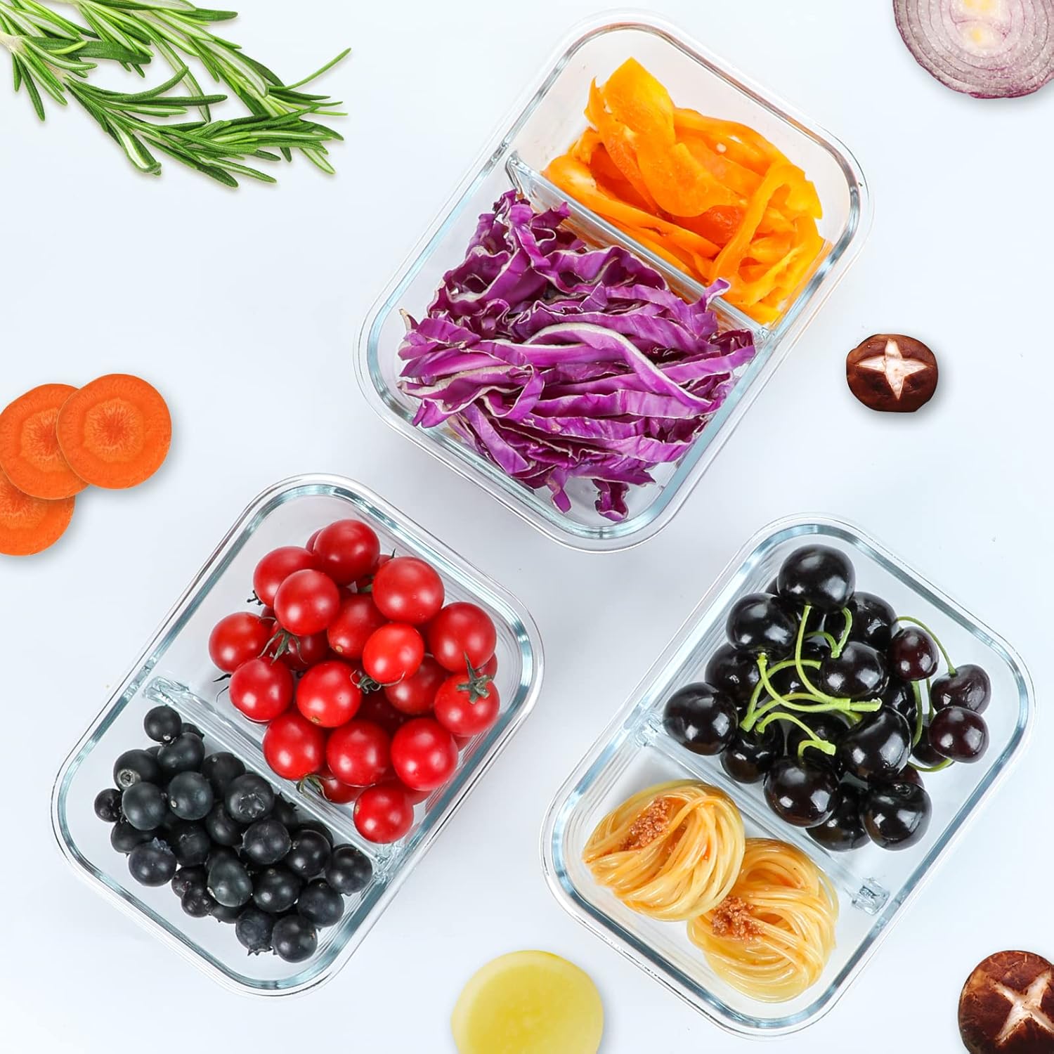 Thumbnail 6 de M MCIRCO 10-Pack 30 Oz Glass Meal Prep Containers 🍱