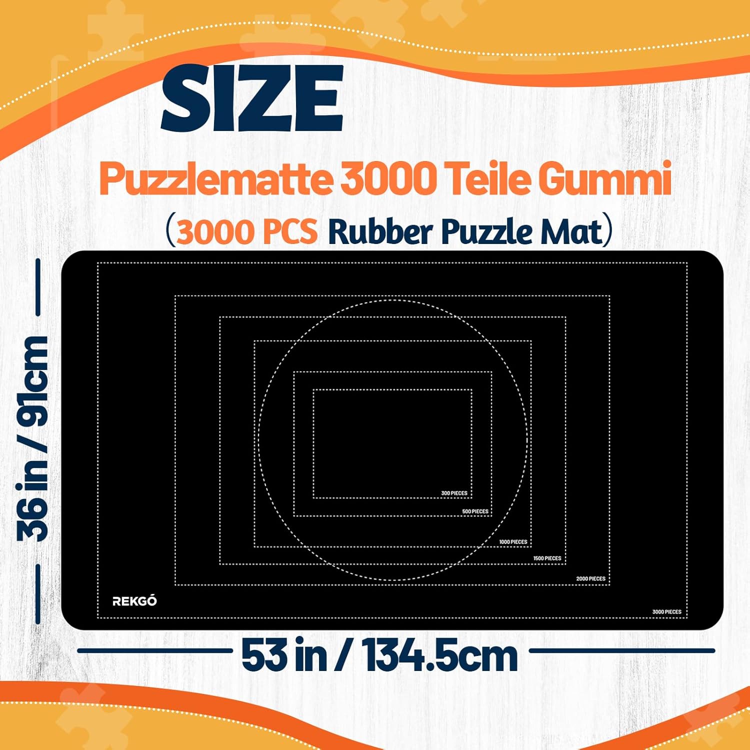 Thumbnail 1 de Puzzlematte Puzzleunterlage als Roll-Matte bis 3.000 Teile – 3000/2000/1500/1000 Teile, Puzzlemappe & Sortierfächer