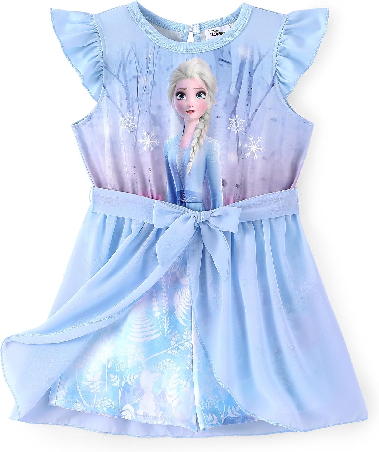 Detalle de Disney Princess Frozen Elsa Minnie Mouse Stitch Toddler Jumpsuit with Bow Overlay (2–6 Years)