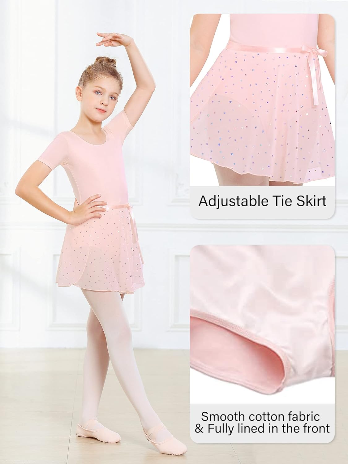 Thumbnail 4 de Stelle Ballet Leotards for Girls Toddler Dance Dress Outfit Set (Leotard, Tights & Removable Skirt)