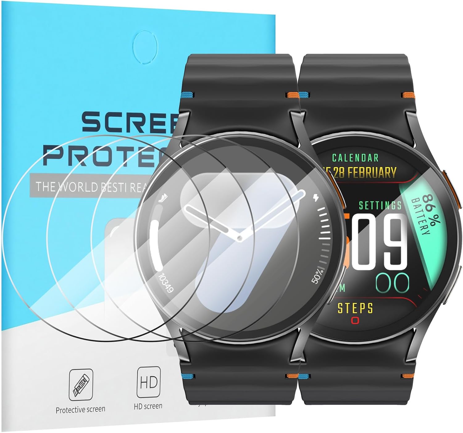 Detalle de AOOSU Screen Protector for Samsung Galaxy Watch 44mm