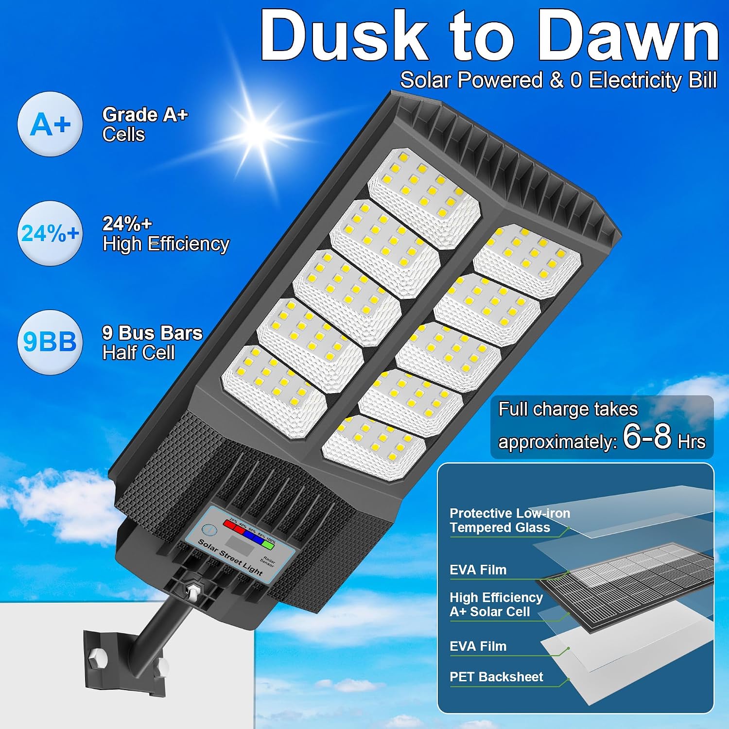 Detalle 2 de XCQMHF Solar Street Light, IP68