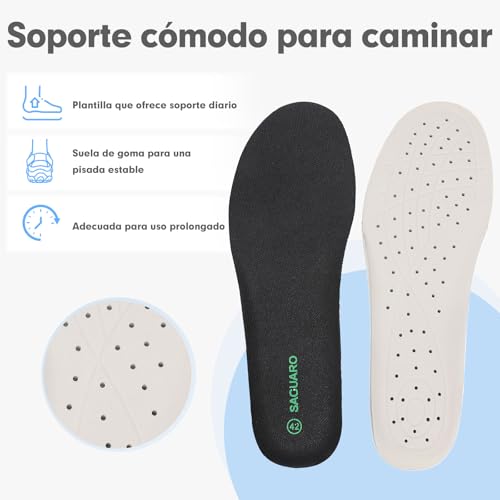 Detalle 2 de SAGUARO Sandalias de Senderismo Hombre con puntera cerrada – Negro, talla 37