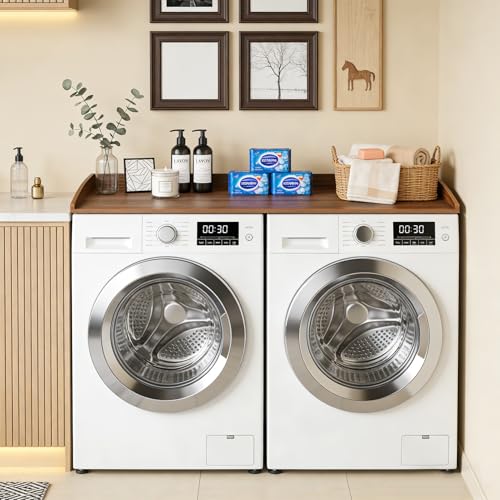 Detalle de Encimera para lavadora y secadora 120x60 Nogal | Askelierg