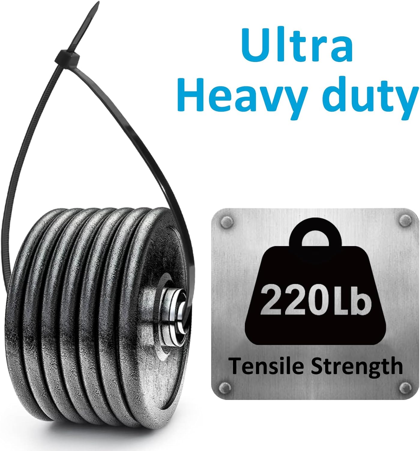 Thumbnail 3 de ANOSON Large Zip Ties 24 inch 220 lb