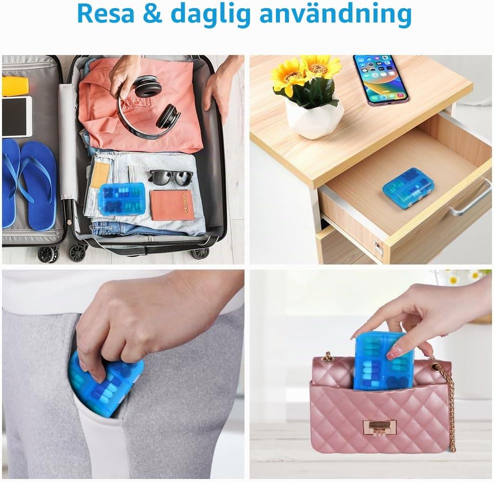 Detalle de ACWOO bärbar tablettask med 10 fack, dubbla lager och säker stängning
