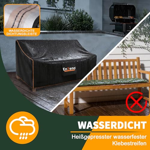 Detalle de Enzeno Garden Bench Covers Waterproof 2 Seater: Practical Weather Protection
