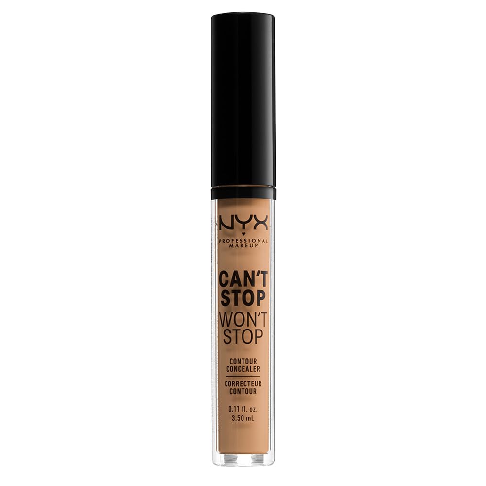 Detalle de NYX Professional Makeup Can't Stop Won't Stop Contour Concealer – wasserfester Abdeckstift, Neutral Buff 10.3 (3,5 ml)