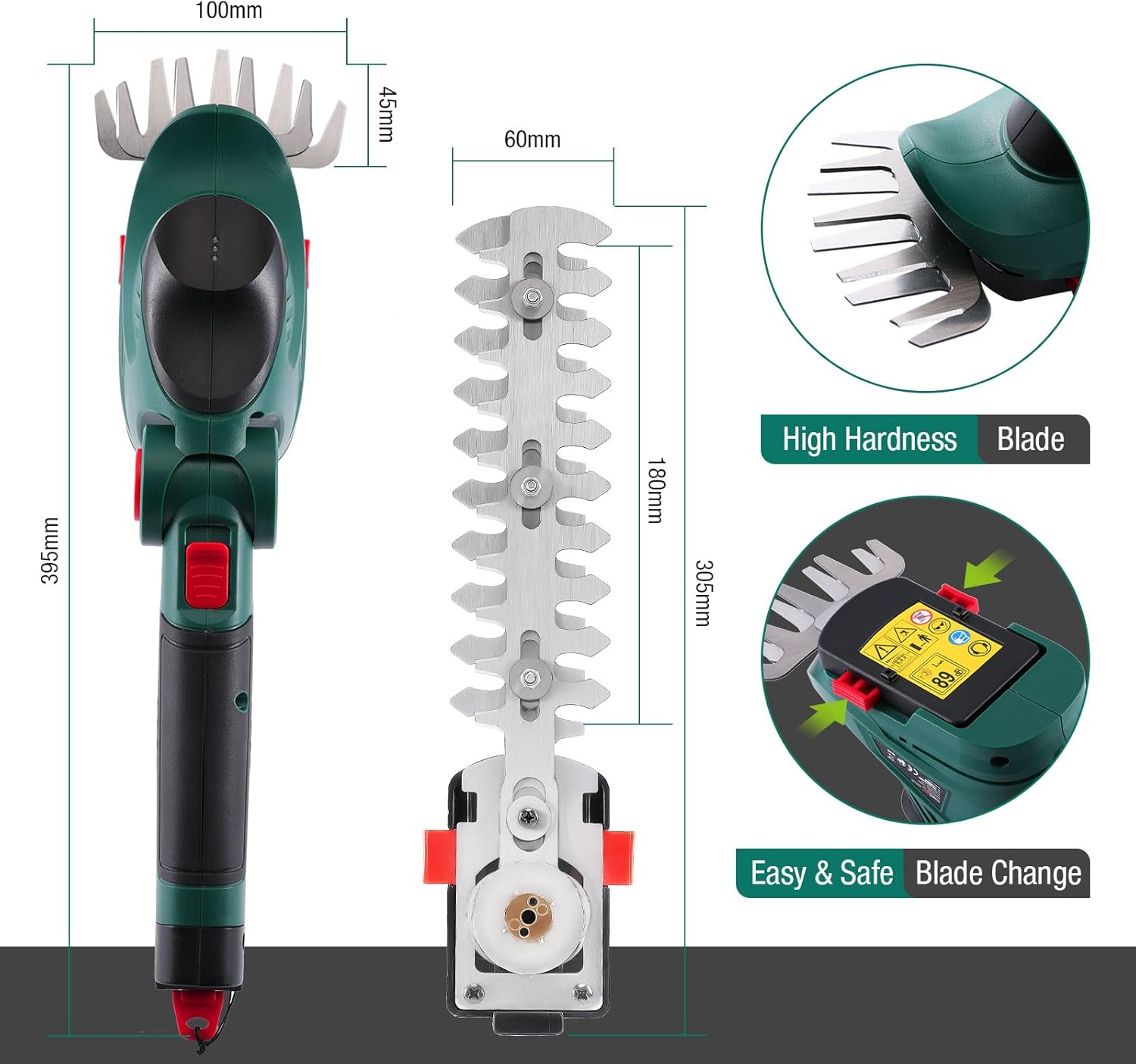 Thumbnail 2 de POSENPRO Cordless Grass Shear & Hedge Trimmer 7.2V: 2-in-1 Lightweight, Rotatable Handle, Type-C Charging