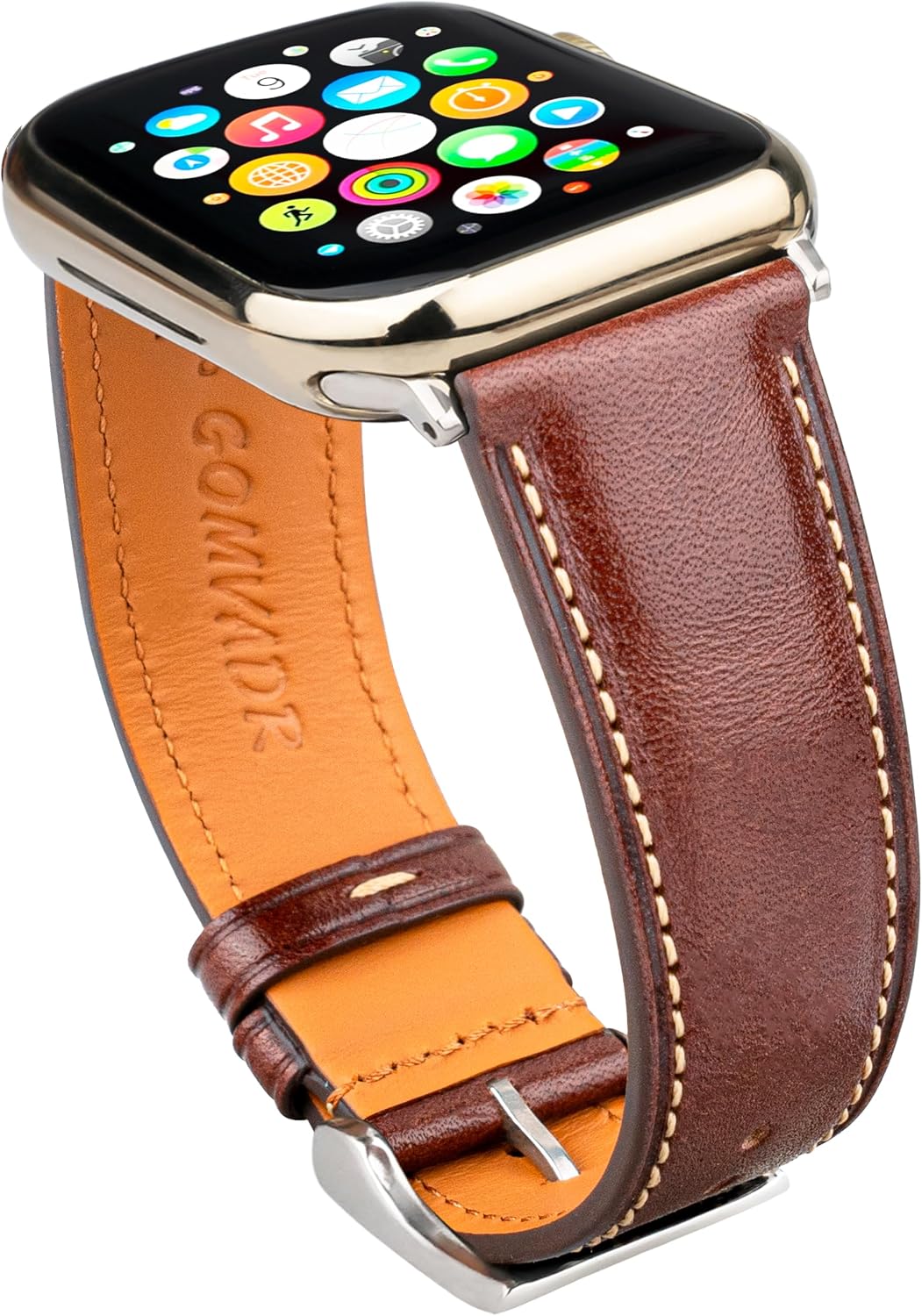 Detalle de Gomvadr leather straps replacement for Apple Watch (42/44/45/49 mm, Ultra & Series)