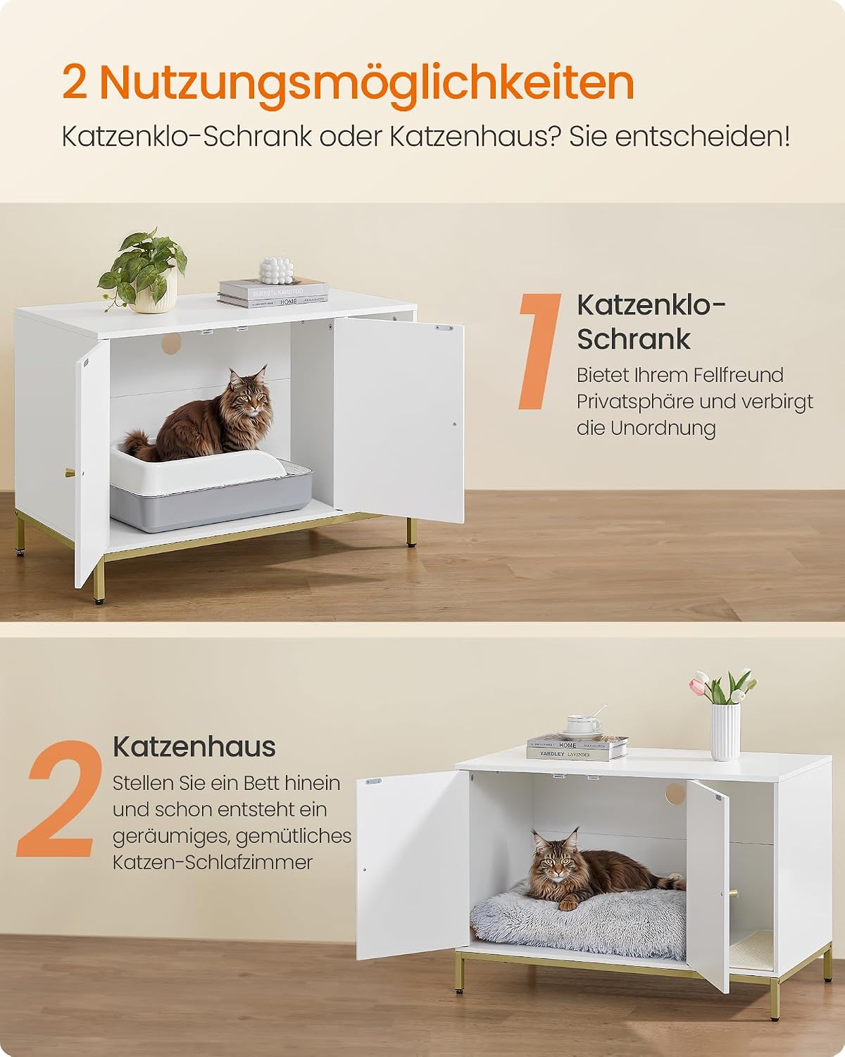 Thumbnail 5 de Feandrea Katzenklo-Schrank 90 cm 🐱