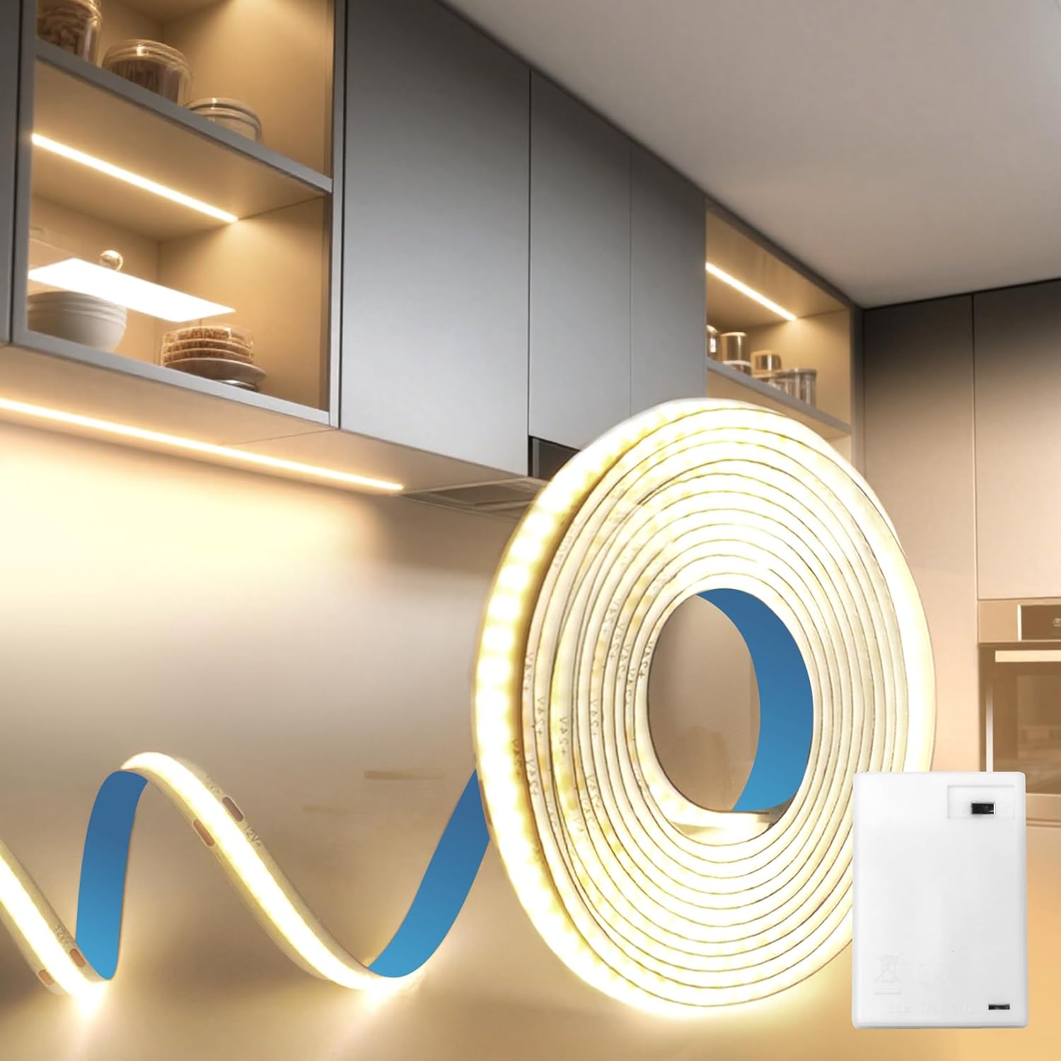 Thumbnail 6 de BRIMETI 4N-D998-Battery-L-1M-3pc COB-ledstrip 3 x 1 m, wit 6000 K