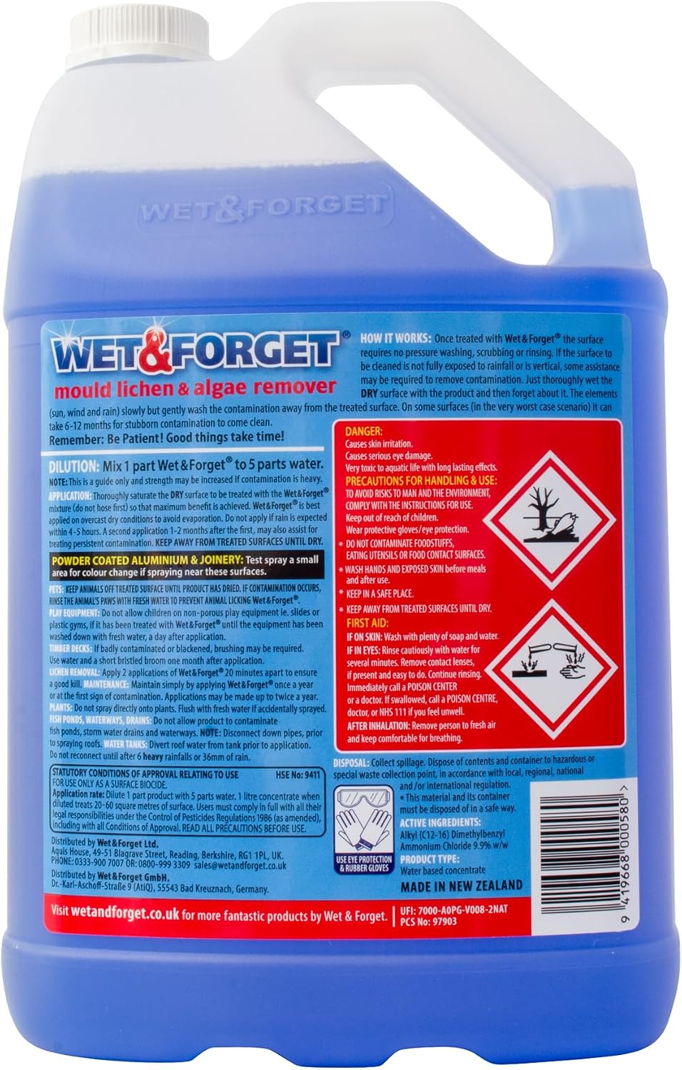 Thumbnail 1 de Wet & Forget Mould, Lichen & Algae Remover for Outdoor Surfaces (5L)