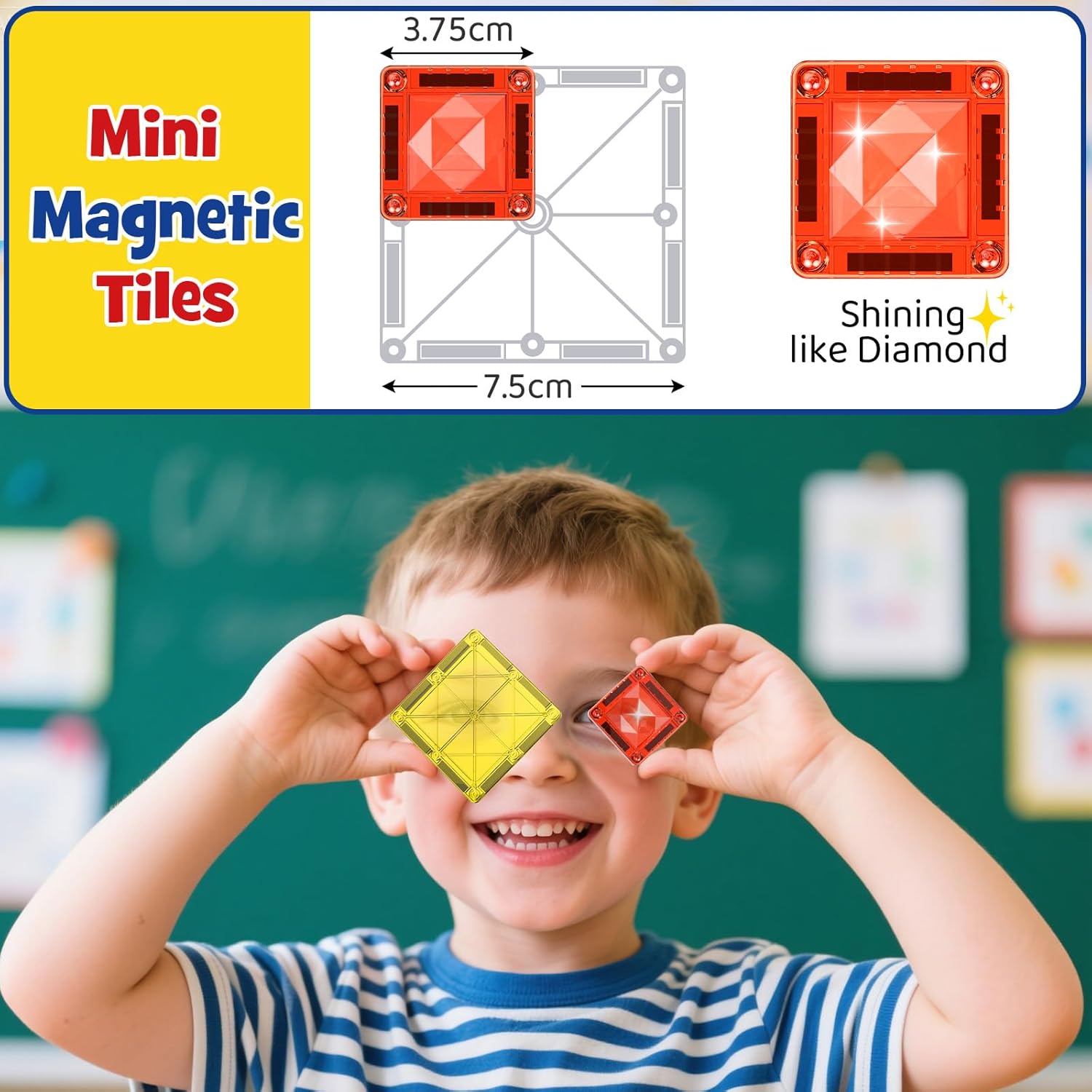 Thumbnail 6 de burgmate Magnetische Bausteine für Kinder (ab 3 Jahren) – Mini Magnetbausteine Reise-Spielzeug mit Tragbar Magnetbox, 26-teilig