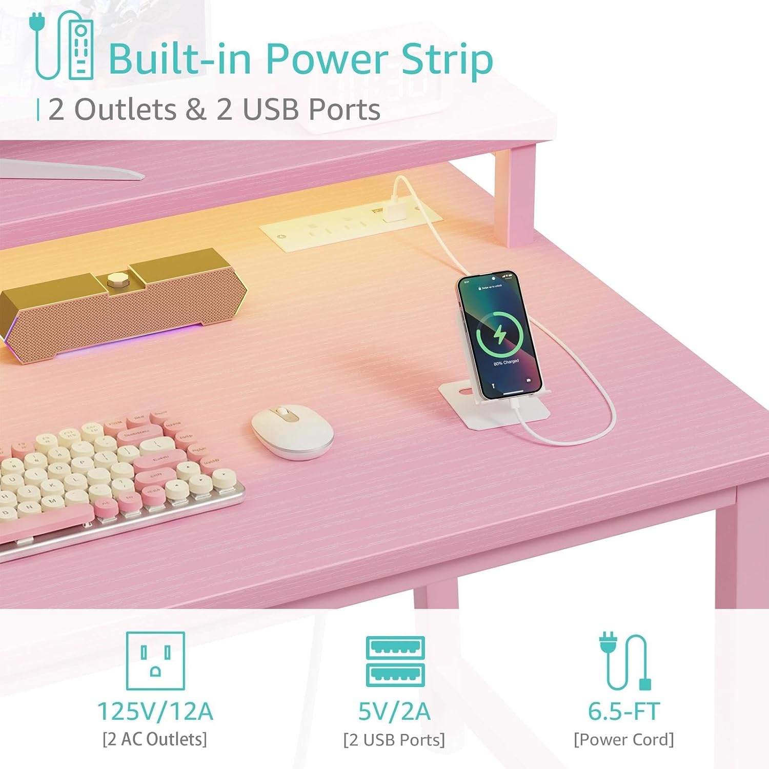 Thumbnail 3 de Lufeiya Gaming Desk, 40-Inch