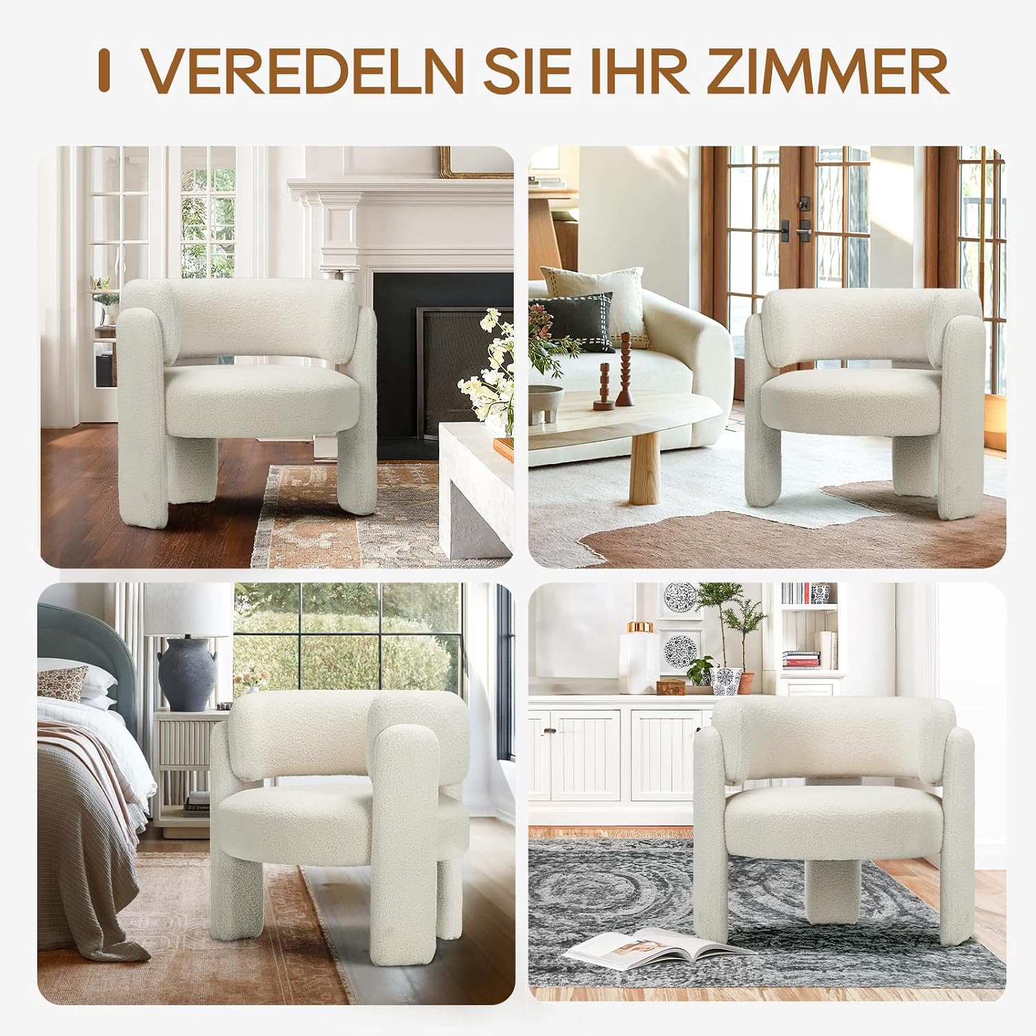 Thumbnail 6 de COLAMY Modern Velvet Ohrensessel