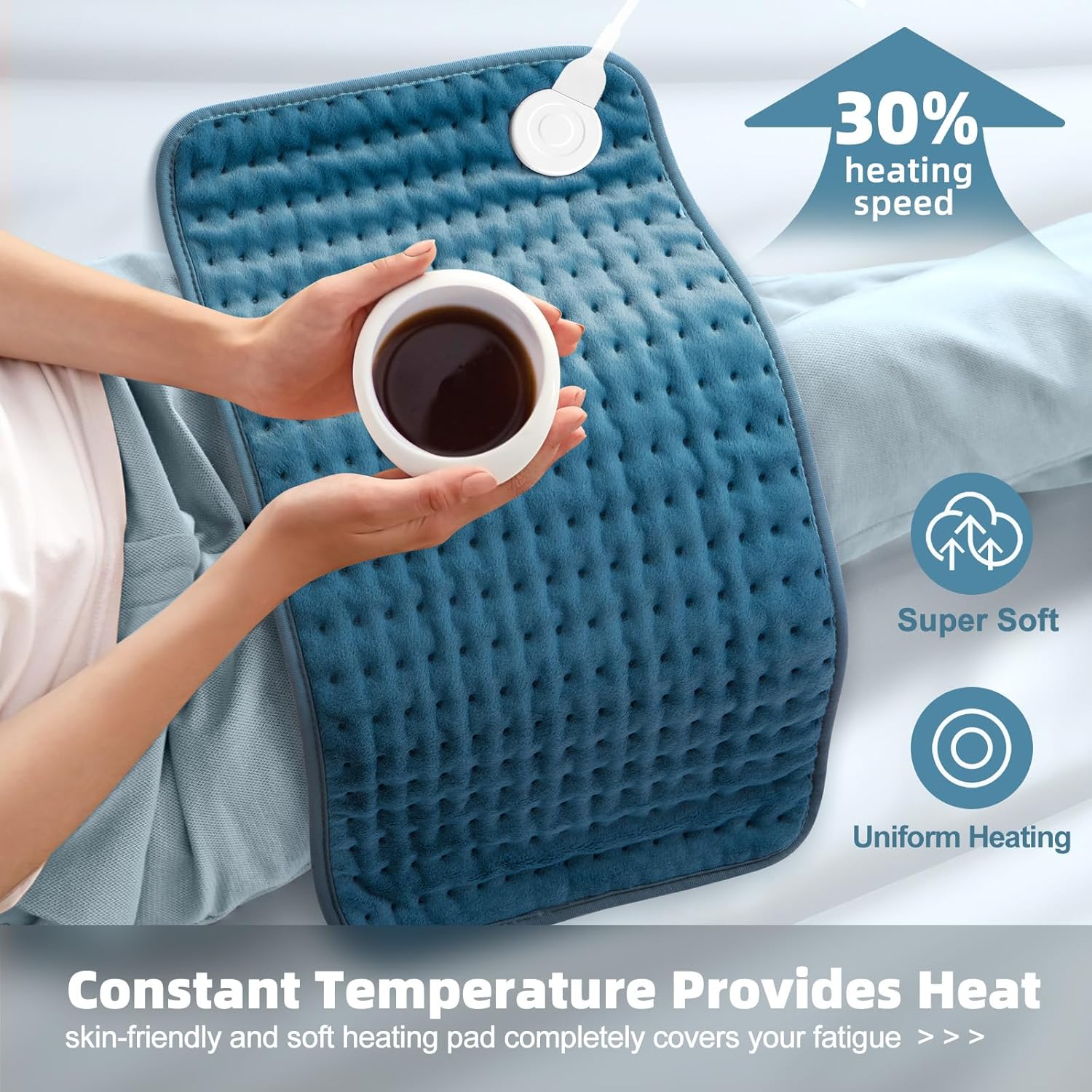Thumbnail 4 de Heating Pad for Back Pain Relief (12x24 inches) with Moist/Dry Heat