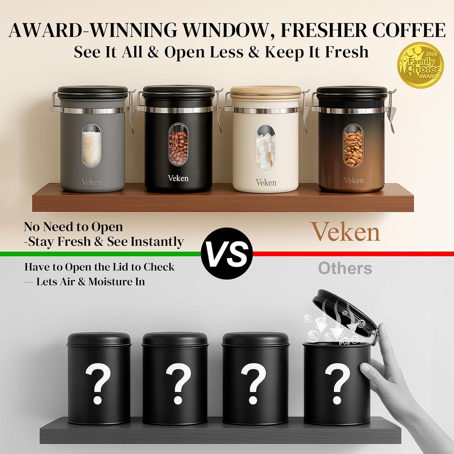 Detalle 2 de Veken Coffee Canister 22oz