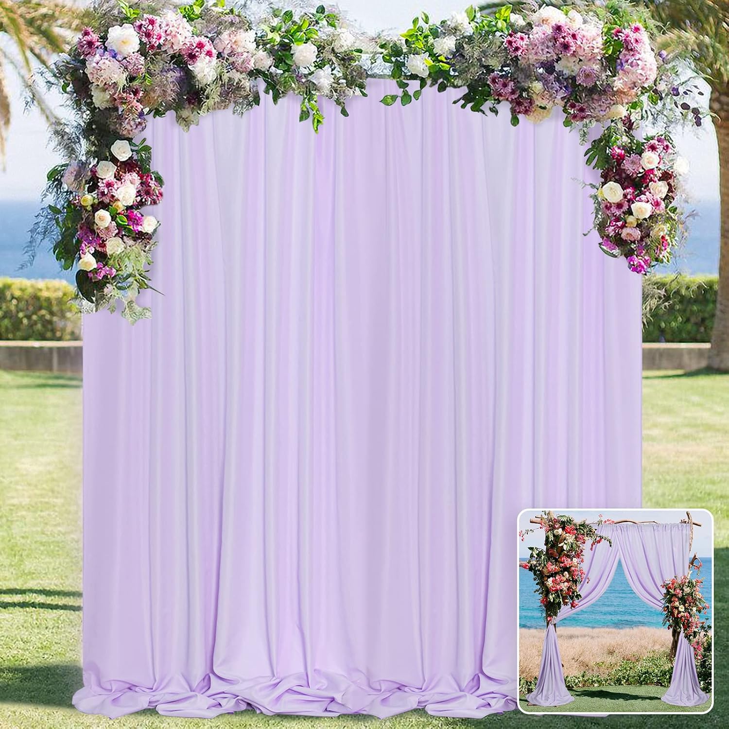 Detalle 2 de Black Photo Backdrop Curtains 5 ft x 10 ft
